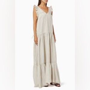 Joslin Gracie Cotton Crochet Maxi Dress Sz-US 6/AU 10